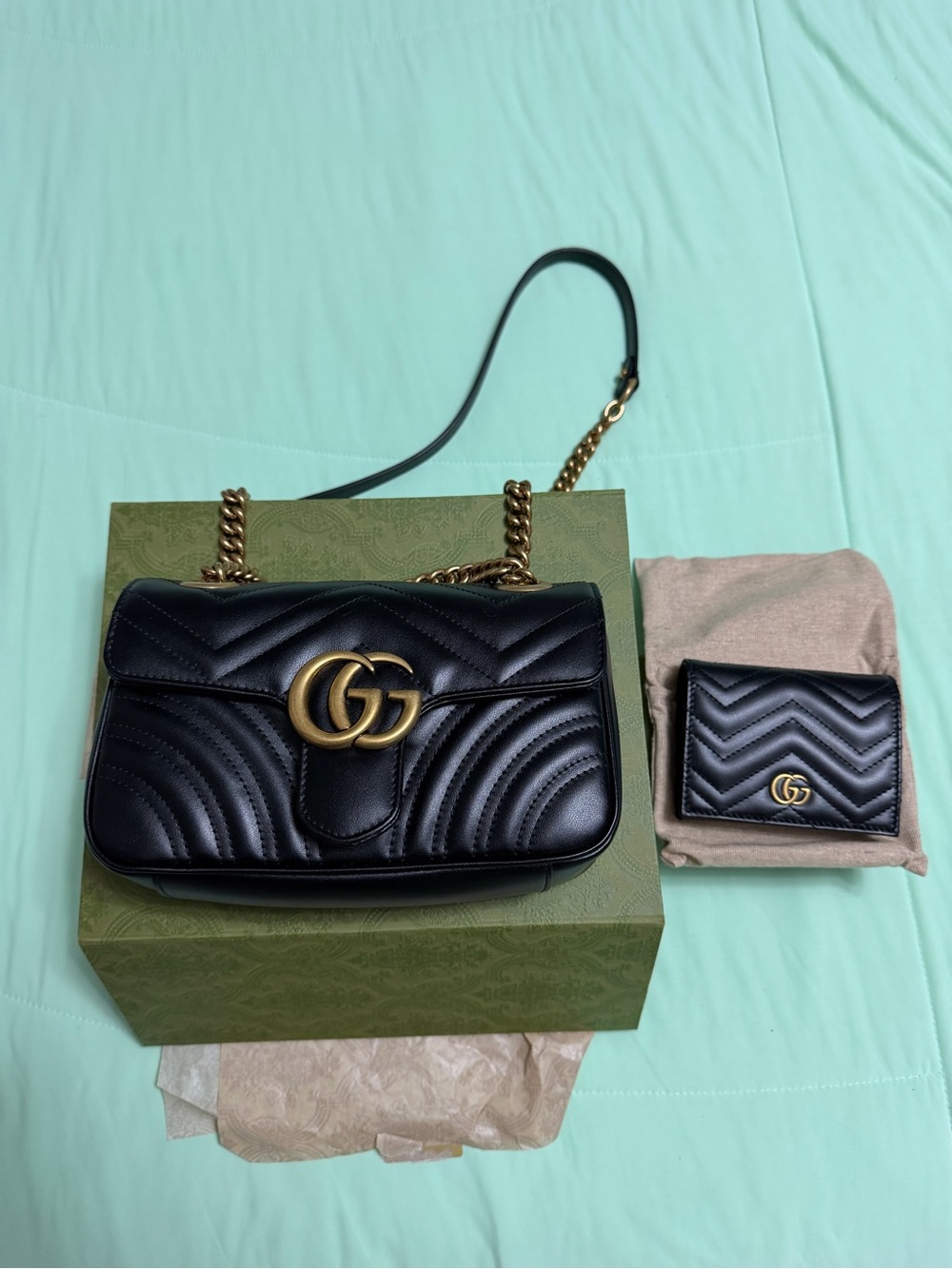 GUCCI ‘GG’ Marmont small shoulder bag & wallet